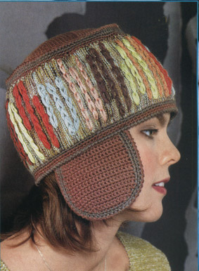 вязание шапка с ушками фолк